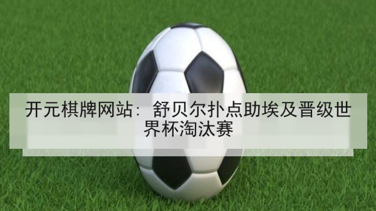 开元棋牌网站: 舒贝尔扑点助埃及晋级世界杯淘汰赛